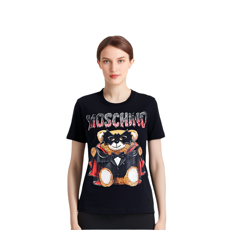 Purchase (W) MOSCHINO 字母印花圓領短袖休閒T恤 EV0712-0540-1555