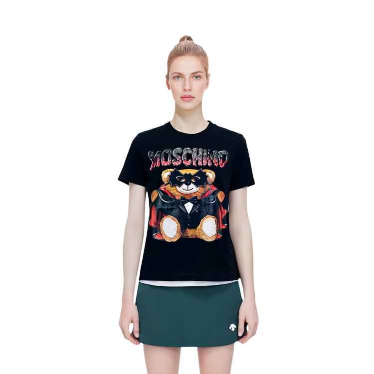 Details for (W) MOSCHINO 字母印花圓領短袖休閒T恤 EV0712-0540-1555