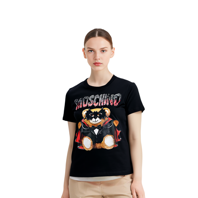 Sizing (W) MOSCHINO 字母印花圓領短袖休閒T恤 EV0712-0540-1555