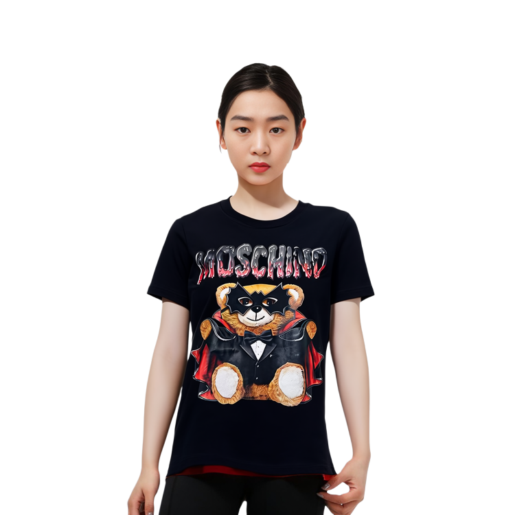Cheap (W) MOSCHINO 字母印花圓領短袖休閒T恤 EV0712-0540-1555