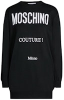 (Women) Moschino Letter Print Long Sweatshirt Black EA0483-0504-2555 (Women) Moschino Letter Print Long Sweatshirt Black EA0483-0504-2555