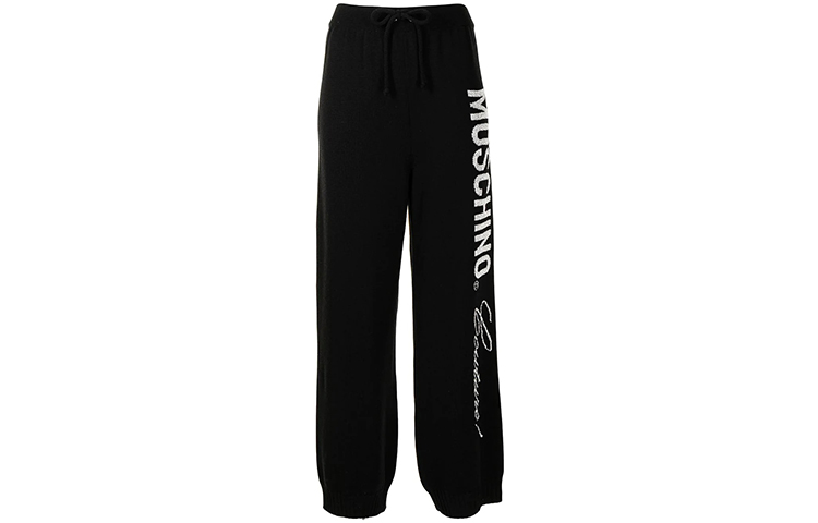 Order (W) 모스키노 로고 니트 트랙 팬츠 블랙 A038-0550-0555