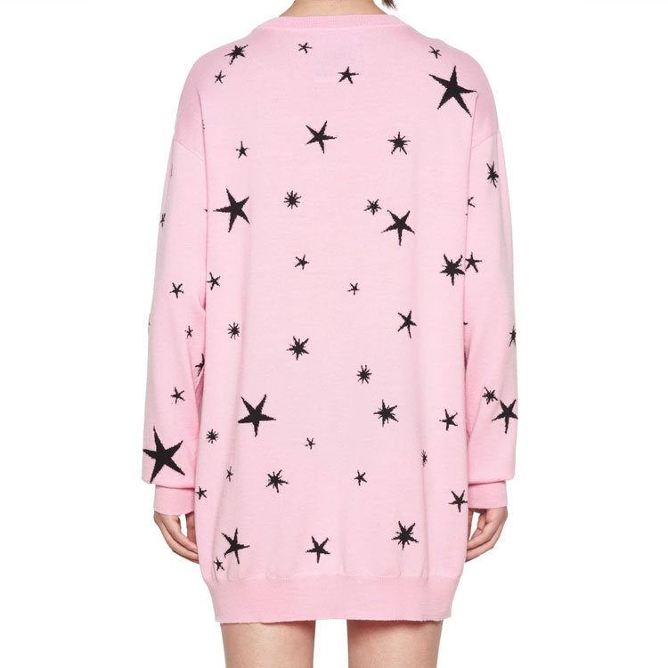 Cheap (W) モスキーノ オーバーサイズ ピンク セーター コズミックベア プリント入り. V0483-5401-1221