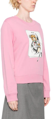 (Women) MOSCHINO Pink Oversized Knit Texture Long-Sleeve Sweatshirt. V170755281181 Purchase (Women) MOSCHINO Pink Oversized Knit Texture Long-Sleeve Sweatshirt. V170755281181