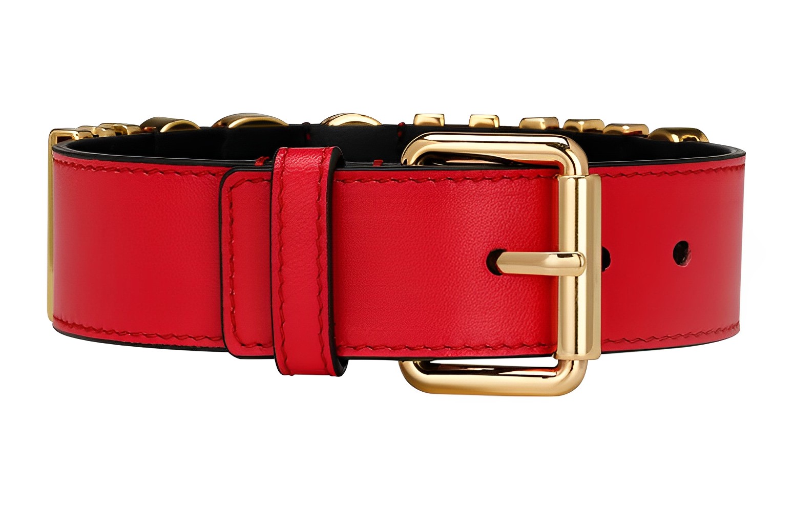 Lookbook (W) MOSCHINO 红色麂皮腰带时尚字母标志扣。 2 A 7750 8002 0215