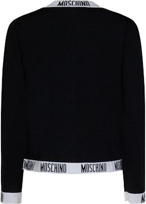(W) MOSCHINO 修身字母印花长袖针织开衫黑色 A0923-5400-3555 Lookbook (W) MOSCHINO 修身字母印花长袖针织开衫黑色 A0923-5400-3555