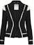 Order (W) MOSCHINO Slim Fit V-Neck Blazer Sulaman Bahu Hitam FW21 MAM211A0517-0424-0555