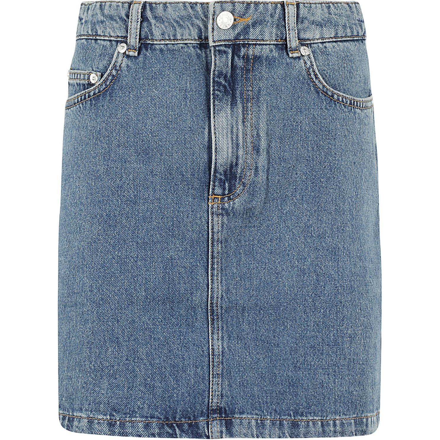 (Women) Moschino  Slim Fit Zipper Denim Mini Skirt Blue. A0122-3735-1282