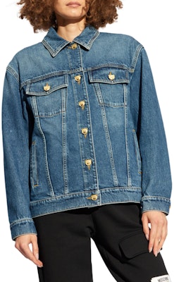 (W) CHAQUETA VAQUERA AZUL DE BOTONES MOSCHINO COLOR SÓLIDO A0502-5522-0295 Purchase (W) CHAQUETA VAQUERA AZUL DE BOTONES MOSCHINO COLOR SÓLIDO A0502-5522-0295