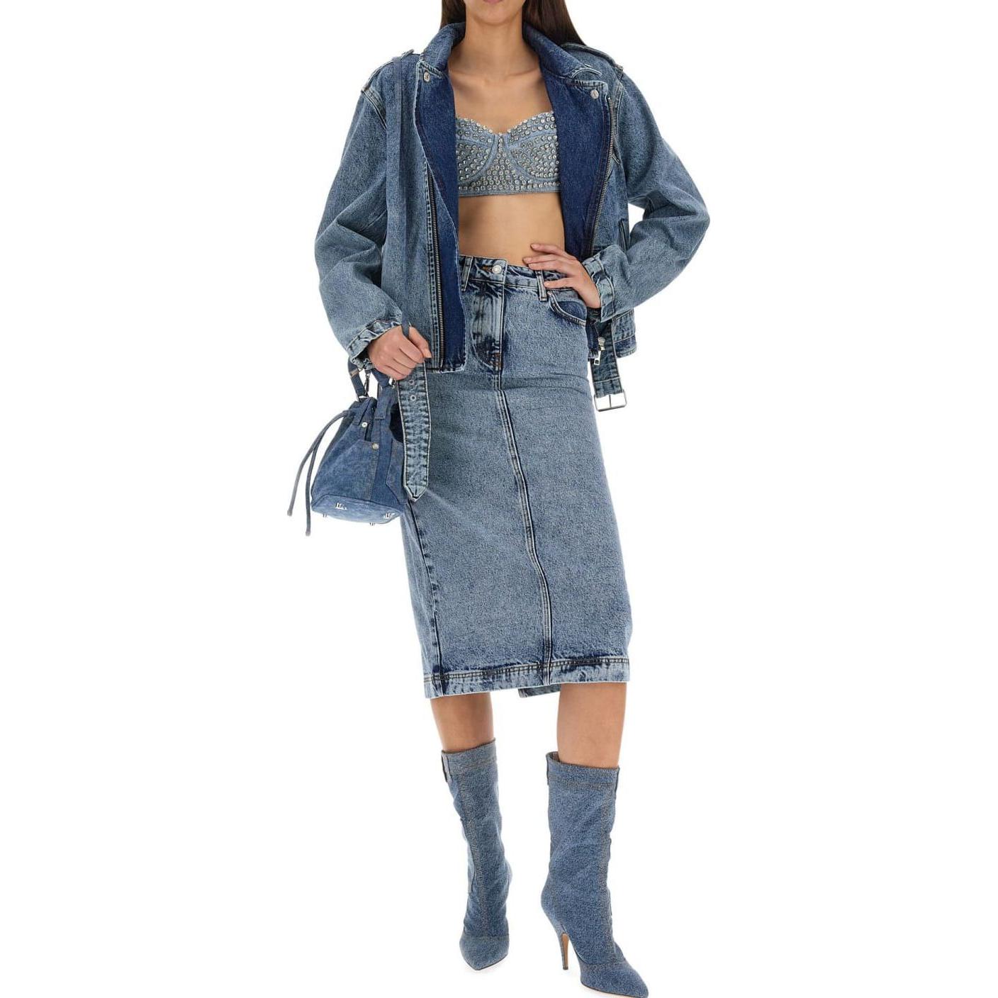 Shop (W) Chaqueta Vaquera Azul de Manga Larga con Cremallera MOSCHINO. 0509-8235-1281