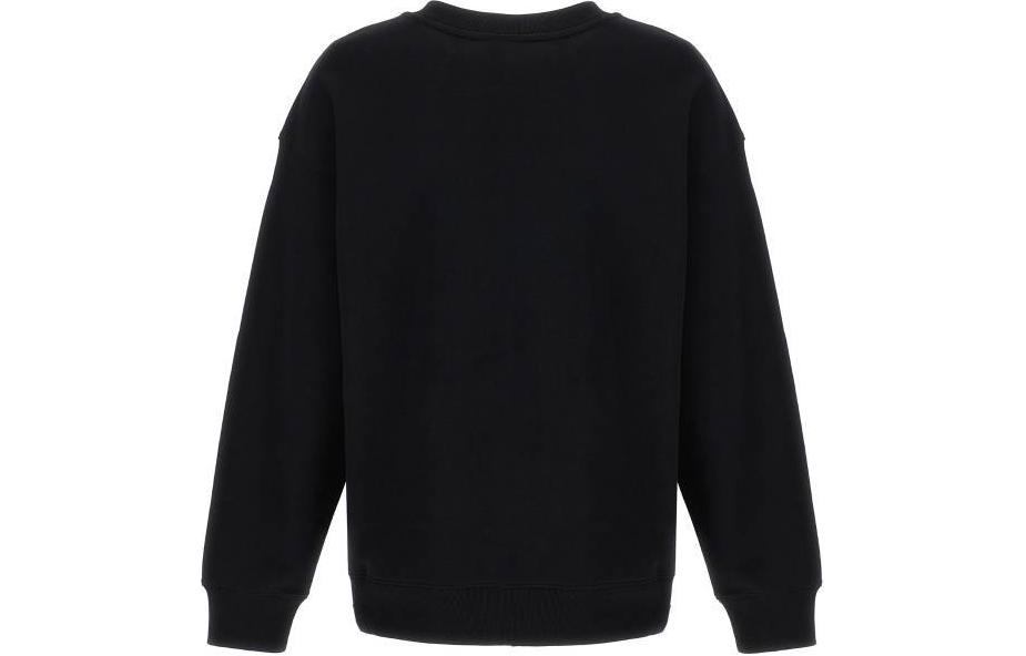 Lookbook (W) MOSCHINO 泰迪熊標誌黑色圓領長袖衛衣。 V1712-0528-1555