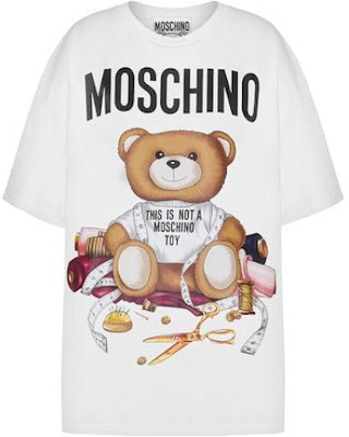 (W) MOSCHINO 白色字母印花寬鬆版T恤 SS23 V0701_5541_1001 Buy (W) MOSCHINO 白色字母印花寬鬆版T恤 SS23 V0701_5541_1001