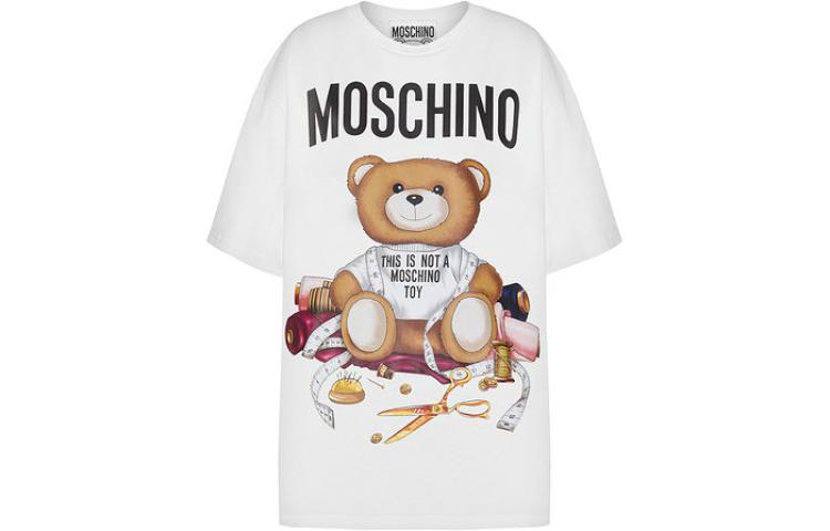Order (W) MOSCHINO 白色字母印花寬鬆版T恤 SS23 V0701_5541_1001