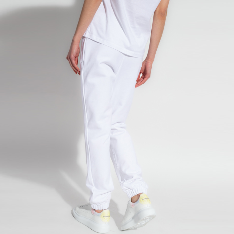 Shop (W) 모스키노 화이트 로고 프린트 밴딩 캐주얼 팬츠. V0329-0428-1001