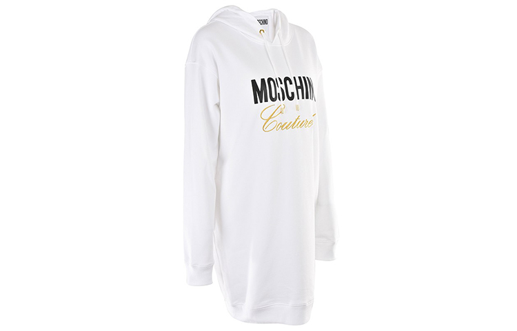 (Women) MOSCHINO  White Pullover Hoodie with Hood EJ0456-0527-6001