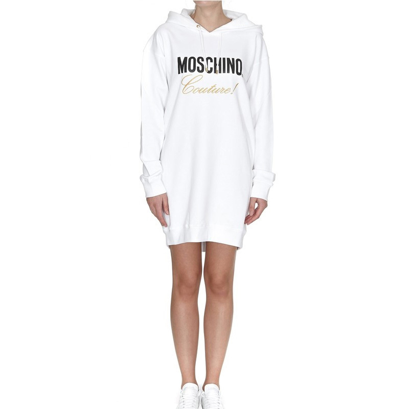 Shop (W) 모스키노 화이트 풀오버 후드티 EJ0456-0527-6001