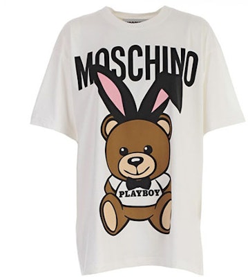 (W) MOSCHINO 白色兔耳泰迪熊設計T恤 V0703-0540-1001 Buy (W) MOSCHINO 白色兔耳泰迪熊設計T恤 V0703-0540-1001