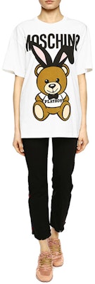 (W) MOSCHINO 白色兔耳泰迪熊設計T恤 V0703-0540-1001 Details for (W) MOSCHINO 白色兔耳泰迪熊設計T恤 V0703-0540-1001