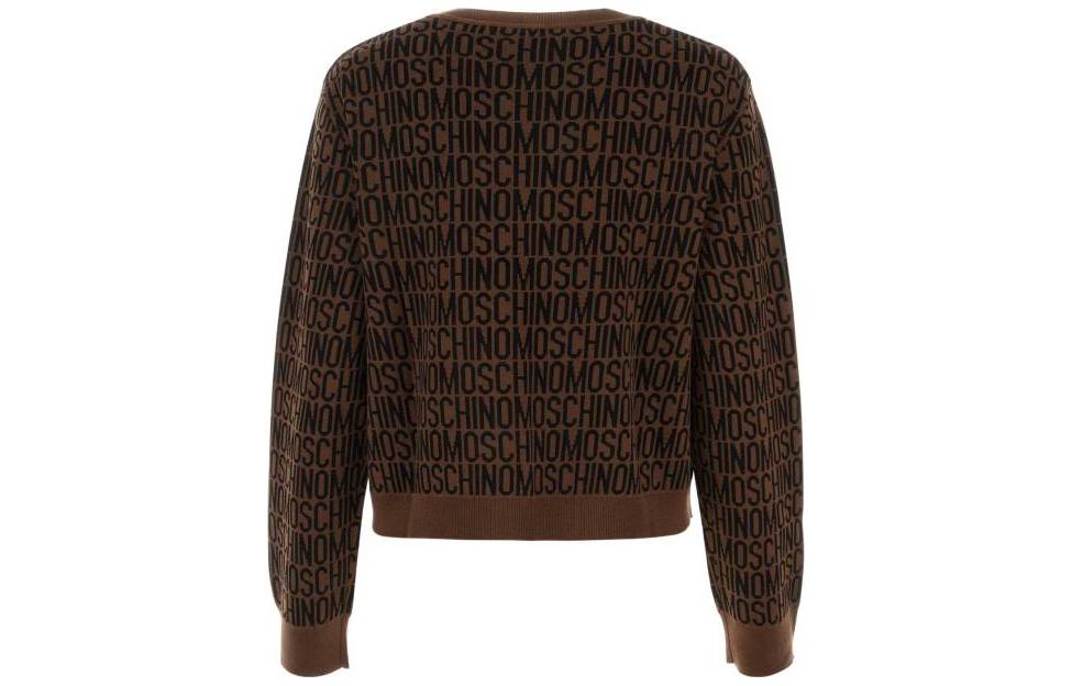 (Women) MOSCHINO All-Over Logo Brown Crewneck Long Sleeve Sweatshirt Women. A0902-7700-1103 圖 3
