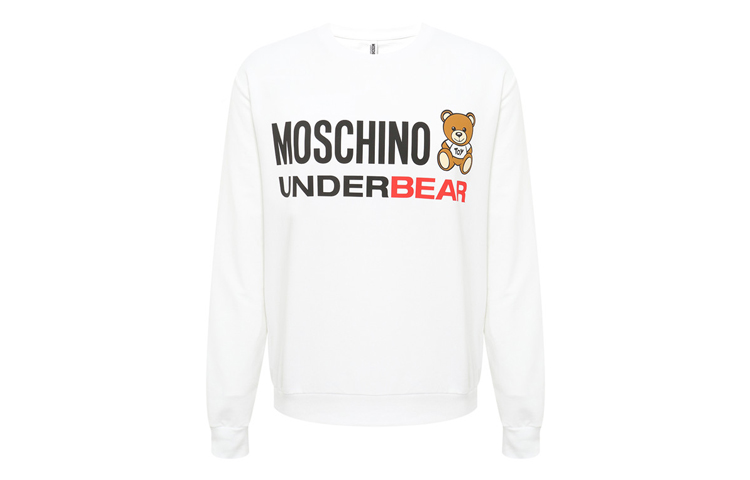 (Women) Moschino Alphabet Bear Print Loose Fit Sweatshirt Women’s White A1701-8112-0001