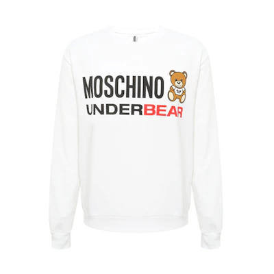 (Women) Moschino Alphabet Bear Print Loose Fit Sweatshirt Women’s White A1701-8112-0001