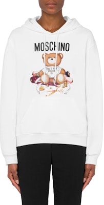 (W) 모스키노 애니멀 프린트 화이트 긴팔 풀오버 후디. A1707-5528-1001 Lookbook (W) 모스키노 애니멀 프린트 화이트 긴팔 풀오버 후디. A1707-5528-1001