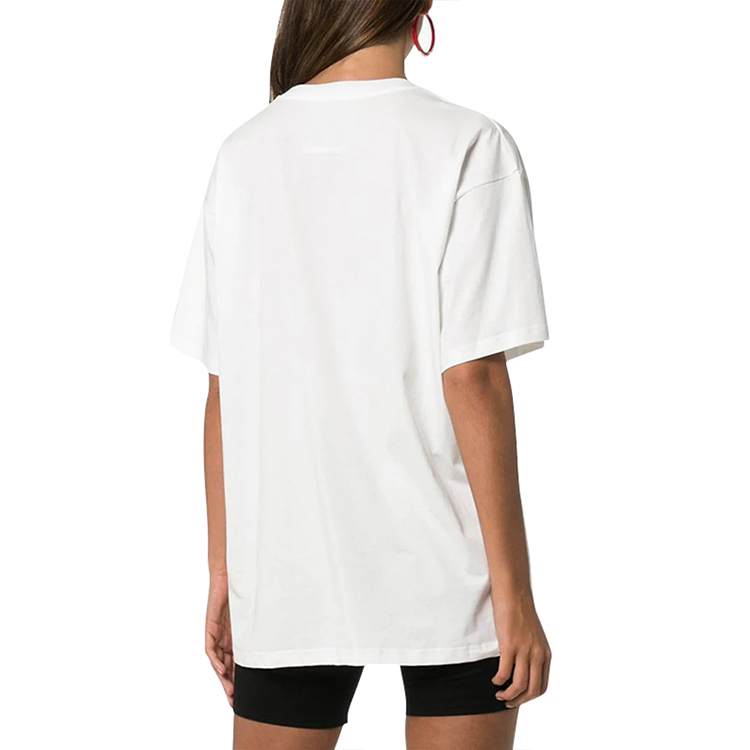 Details for (W) モスキーノ アーマーベア オーバーサイズ コットン Tシャツ ホワイト. 0703-5540-1002