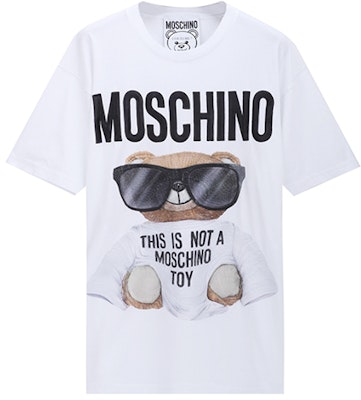 (W) MOSCHINO 女裝小熊刺繡短袖白色寬鬆T恤。 E-V0706-5540-1001 Buy (W) MOSCHINO 女裝小熊刺繡短袖白色寬鬆T恤。 E-V0706-5540-1001