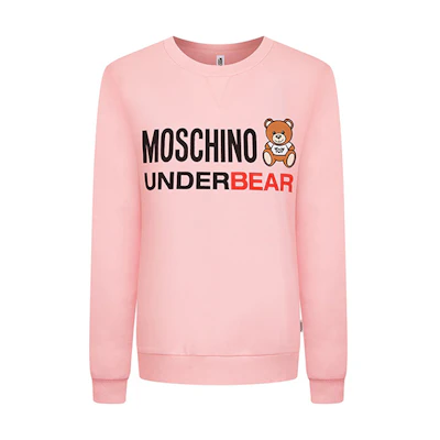 (Women) Moschino Bear Logo Cotton Sweatshirt Pink Z-A1709-9012-0133
