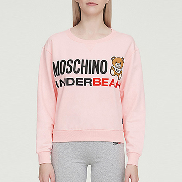 Purchase (Women) Moschino Bear Logo Cotton Sweatshirt Pink Z-A1709-9012-0133