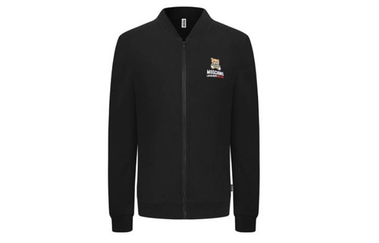 (Women) Moschino Black Bear Logo Zip Jacket from Underwear Collection Z-A1708-9012-0555