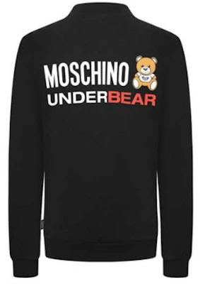 (Women) Moschino Black Bear Logo Zip Jacket from Underwear Collection Z-A1708-9012-0555 Lookbook (Women) Moschino Black Bear Logo Zip Jacket from Underwear Collection Z-A1708-9012-0555