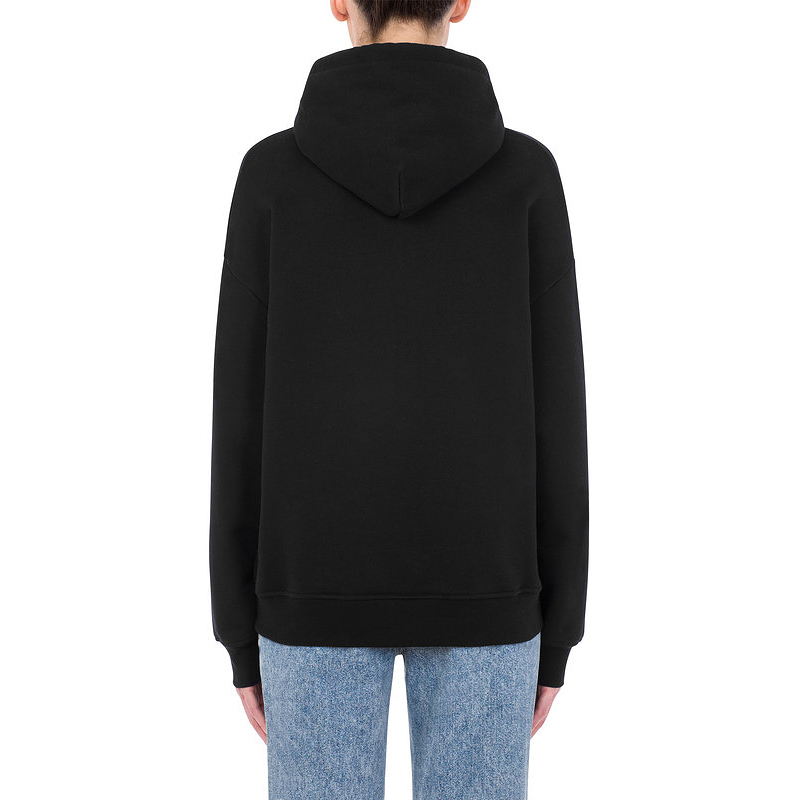 Shop (Women) Moschino Black Letter Print Casual Hoodie AEF232K2A17228756