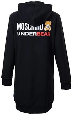 (Women) Moschino Black Long Hoodie Jacket with Teddy Bear Design A1715-9001-0555 Lookbook (Women) Moschino Black Long Hoodie Jacket with Teddy Bear Design A1715-9001-0555