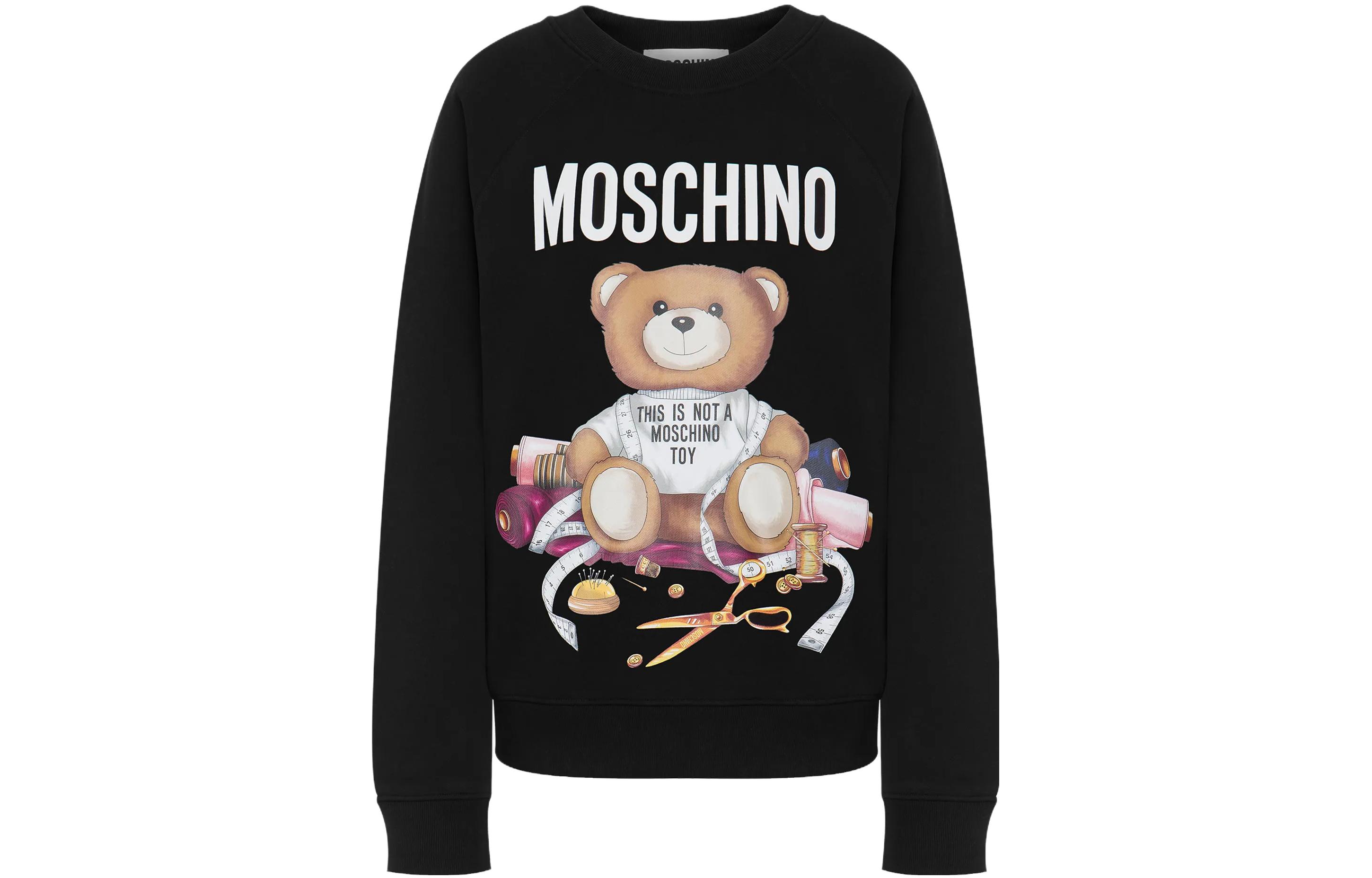 Order (W) Sudadera Negra Moschino con Estampado de Logo de Oso A1706-5528-1555