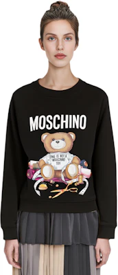 (W) Sudadera Negra Moschino con Estampado de Logo de Oso A1706-5528-1555 Purchase (W) Sudadera Negra Moschino con Estampado de Logo de Oso A1706-5528-1555