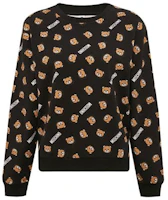 (Women) Moschino Black Teddy Bear Print Cartoon Sweatshirt A1723-9017-1555 (Women) Moschino Black Teddy Bear Print Cartoon Sweatshirt A1723-9017-1555