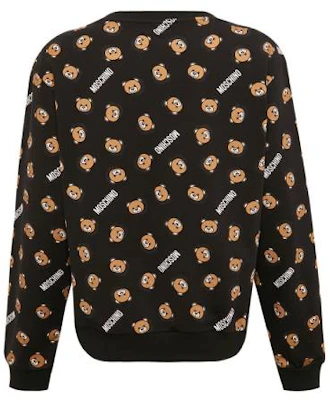 (Women) Moschino Black Teddy Bear Print Cartoon Sweatshirt A1723-9017-1555 Lookbook (Women) Moschino Black Teddy Bear Print Cartoon Sweatshirt A1723-9017-1555