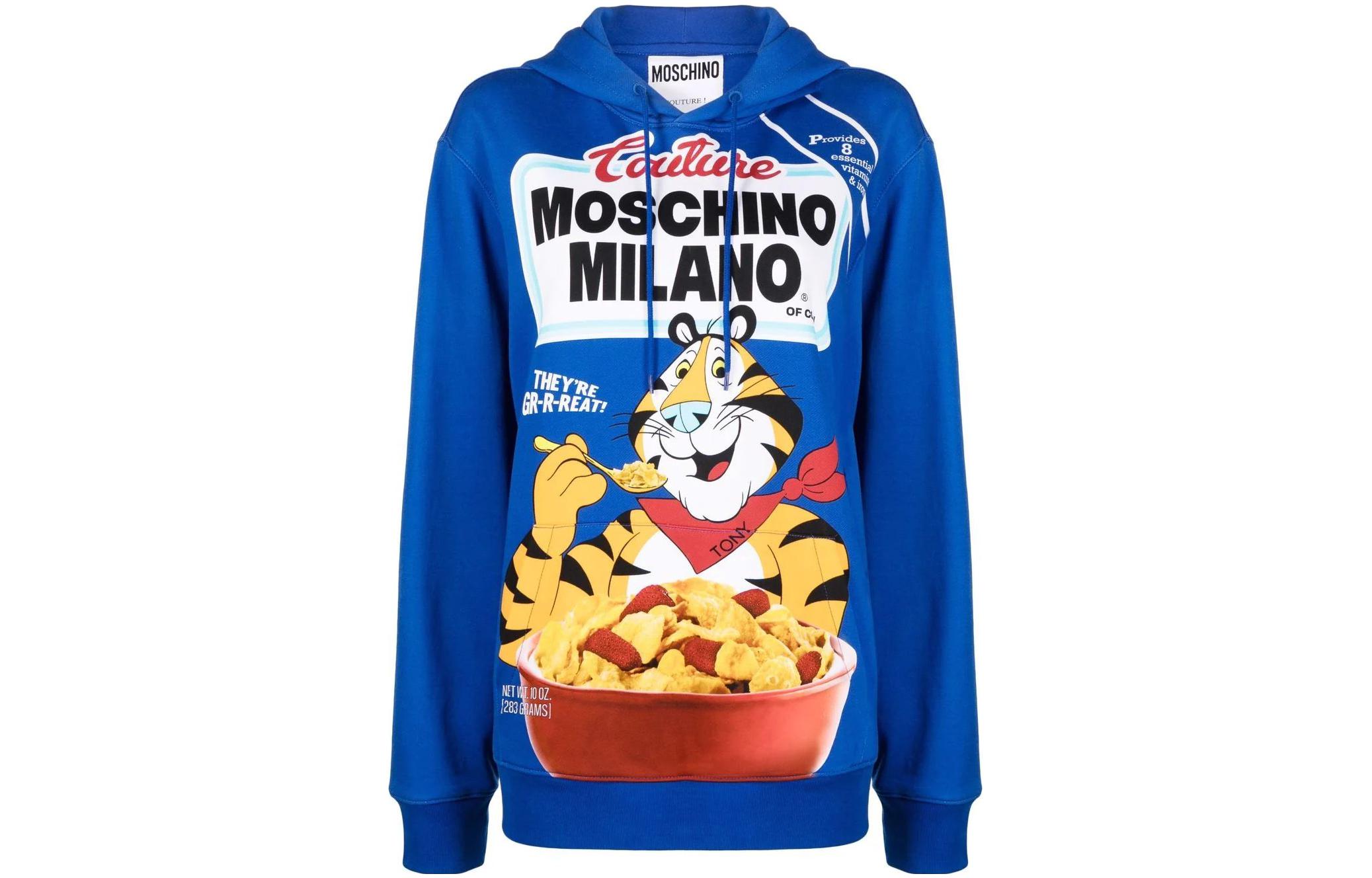 Order (Women) Moschino Blue Cartoon Letter Print Pullover Sweatshirt A1777-1027-1299