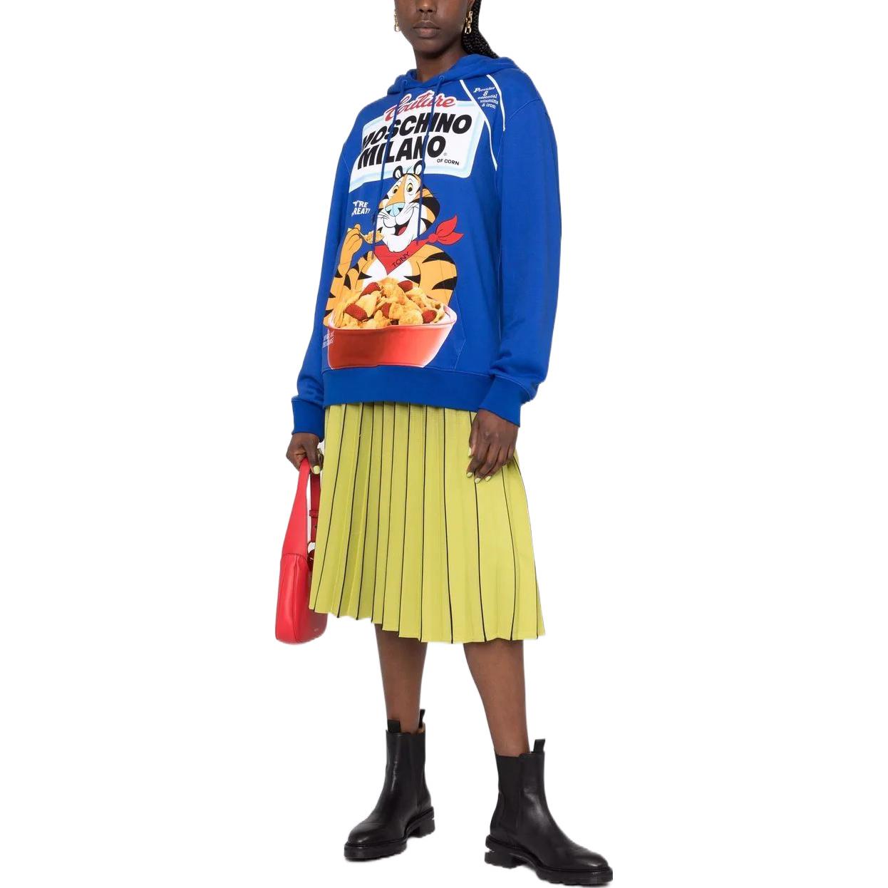 Lookbook (Women) Moschino Blue Cartoon Letter Print Pullover Sweatshirt A1777-1027-1299