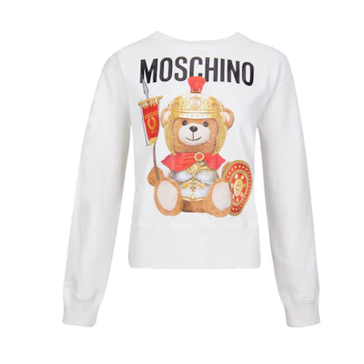 (Women) Moschino Cartoon Roman Soldier Teddy Bear Print Sweatshirt V1702-5527-2002