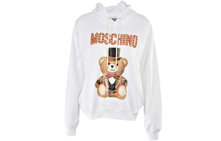 Order (Women) Moschino Circus Bear Print Hoodie Off-White V1704-0527-2001