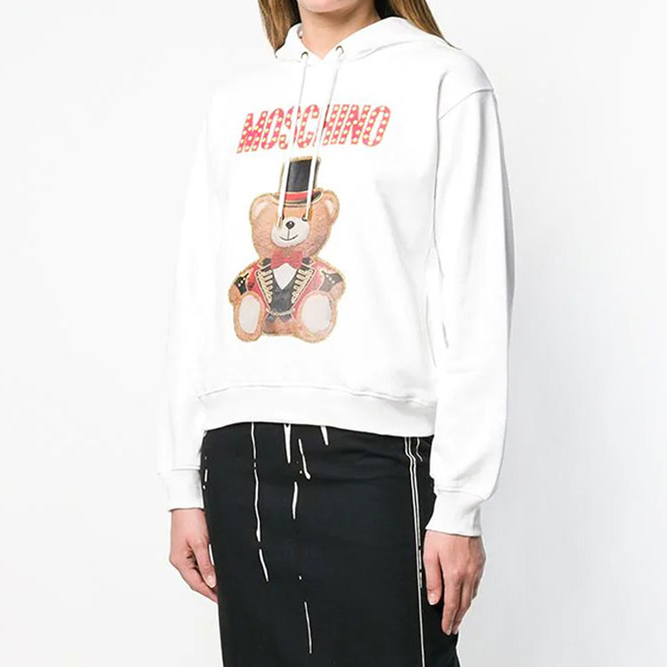 Details for (Women) Moschino Circus Bear Print Hoodie Off-White V1704-0527-2001