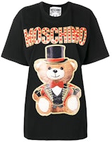 (Women) Moschino Circus Teddy Bear Cotton T-Shirt Black. V0702-0540-3555 (Women) Moschino Circus Teddy Bear Cotton T-Shirt Black. V0702-0540-3555