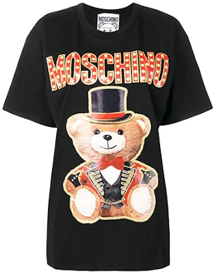 (W) Camiseta Moschino Circus Teddy Bear de algodón negra. V0702-0540-3555 Buy (W) Camiseta Moschino Circus Teddy Bear de algodón negra. V0702-0540-3555