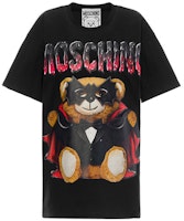 (Women) MOSCHINO Devil Bat Teddy Bear Print Black T-Shirt. V0711-0540-1555 (Women) MOSCHINO Devil Bat Teddy Bear Print Black T-Shirt. V0711-0540-1555