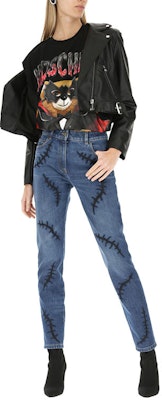 (W) モスキーノ デビルバット テディベアプリント ブラックTシャツ V0711-0540-1555 Lookbook (W) モスキーノ デビルバット テディベアプリント ブラックTシャツ V0711-0540-1555