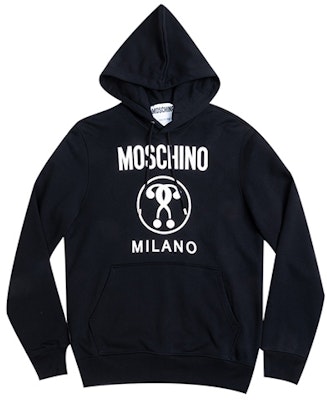 (W) 모스키노 더블 물음표 로고 후드티 여성용 블랙 A1717-5527-2555 Purchase (W) 모스키노 더블 물음표 로고 후드티 여성용 블랙 A1717-5527-2555