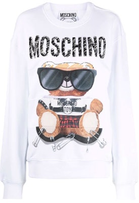 (W) Sudadera Blanca Manga Larga con Estampado y Logo MOSCHINO FW21. 17135-527V-3001 Order (W) Sudadera Blanca Manga Larga con Estampado y Logo MOSCHINO FW21. 17135-527V-3001