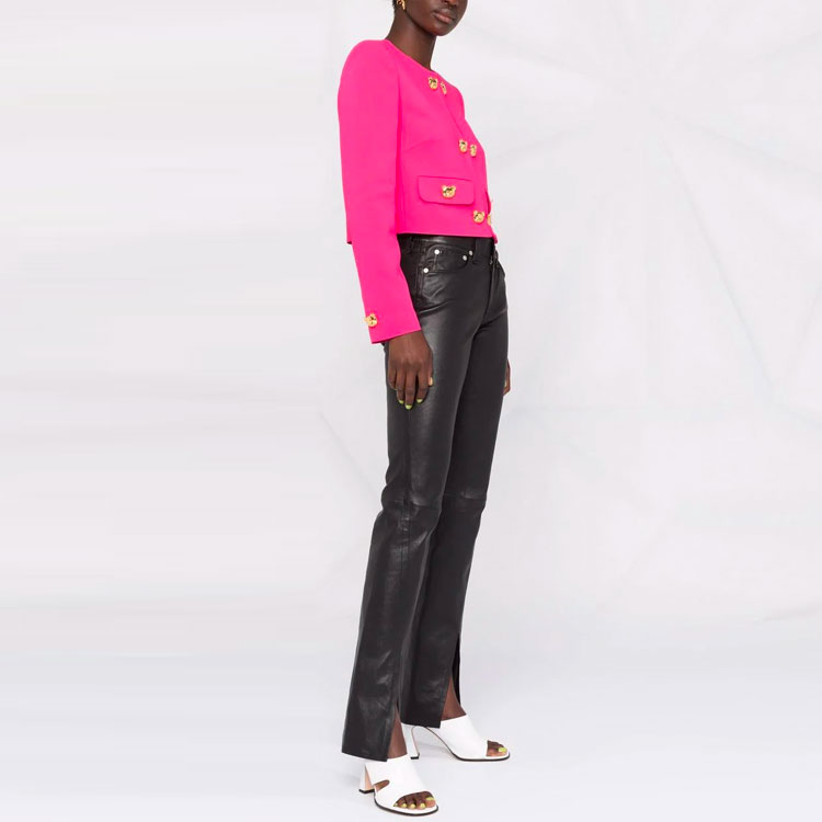 Purchase (W) 모스키노 FW21 핑크 싱글 브레스티드 크롭 자켓. A0505-5525-0217